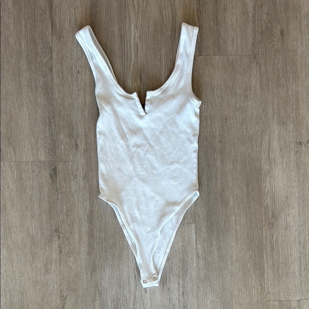 Zara White Tank Top Bodysuit